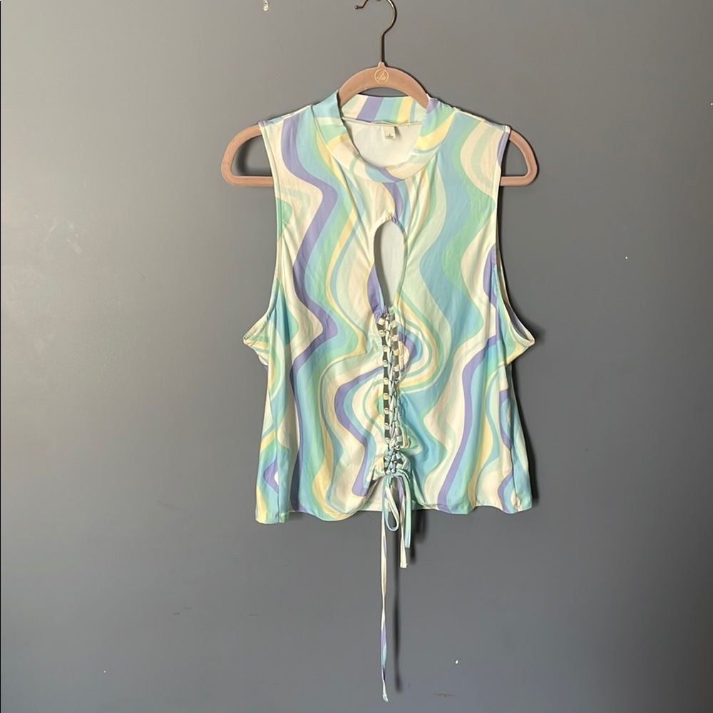 Stylish Multicolor Sleeveless Top